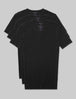 Cool Cotton High V-Neck Stay-Tucked Undershirt (3-Pack)::Black