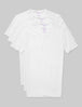 Cool Cotton High V-Neck Stay-Tucked Undershirt (3-Pack)::White