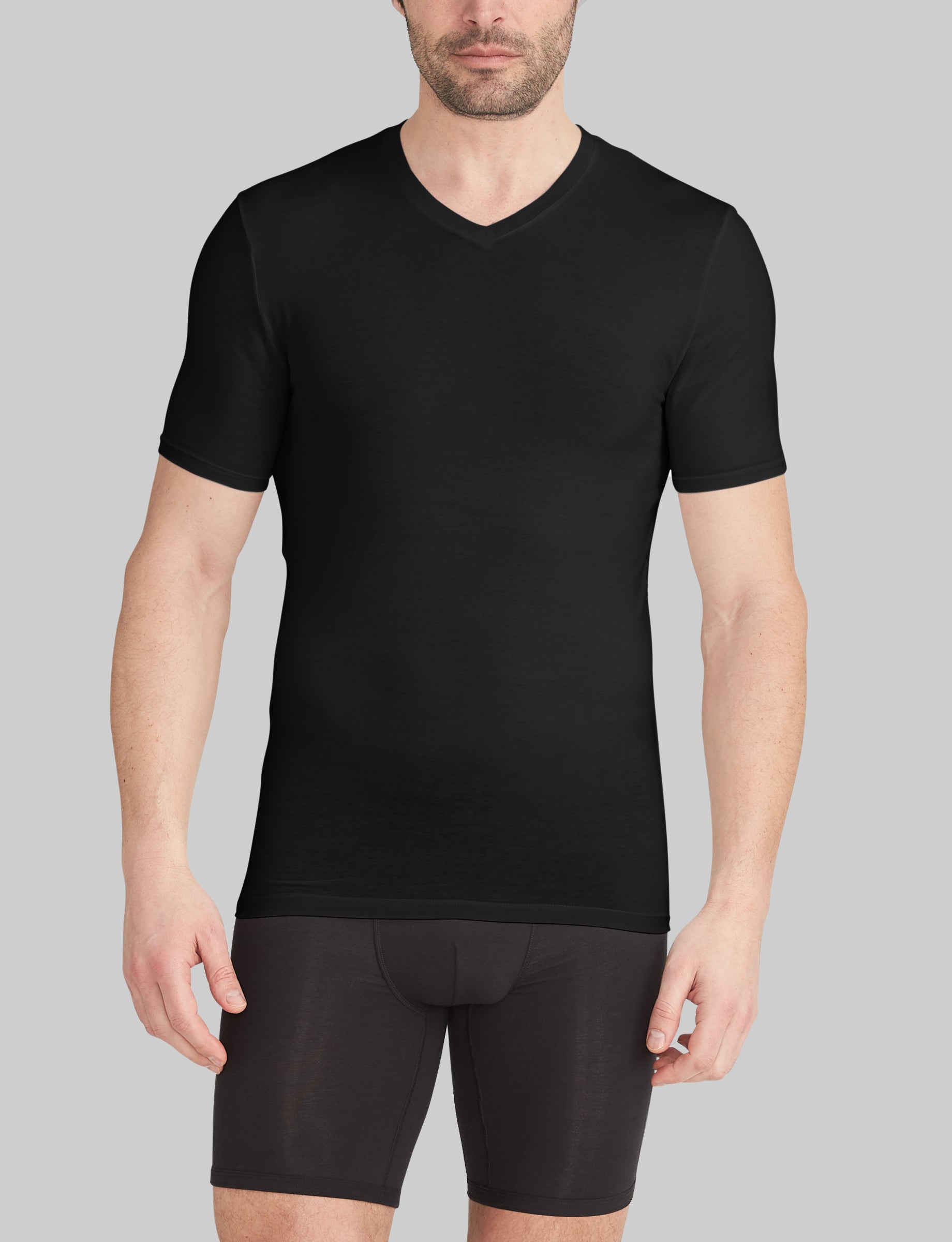 Second Skin High V-Neck Stay-Tucked Undershirt (6-Pack)