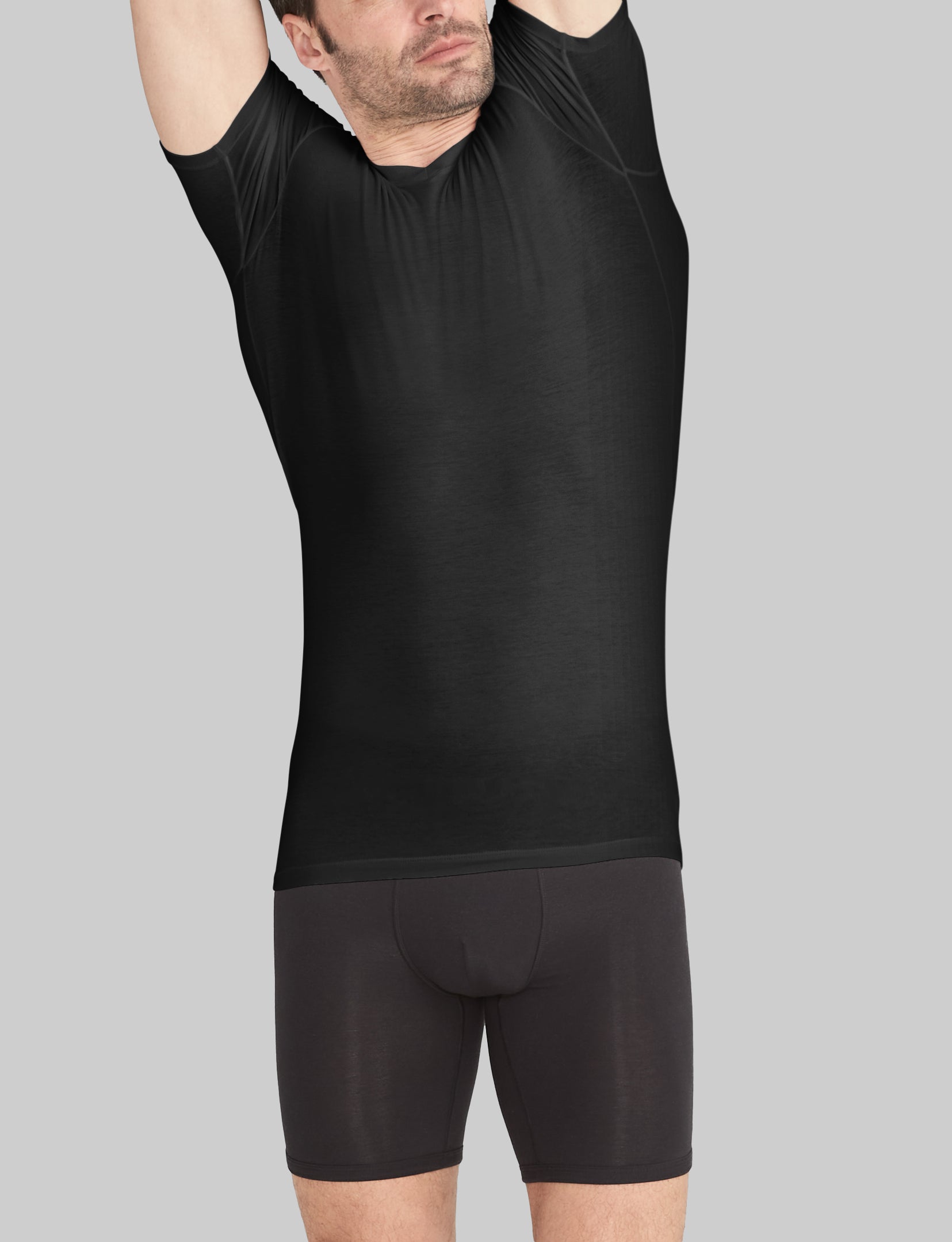 Second Skin High V-Neck Stay-Tucked Undershirt (3-Pack)