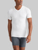Second Skin High V-Neck Stay-Tucked Undershirt::White