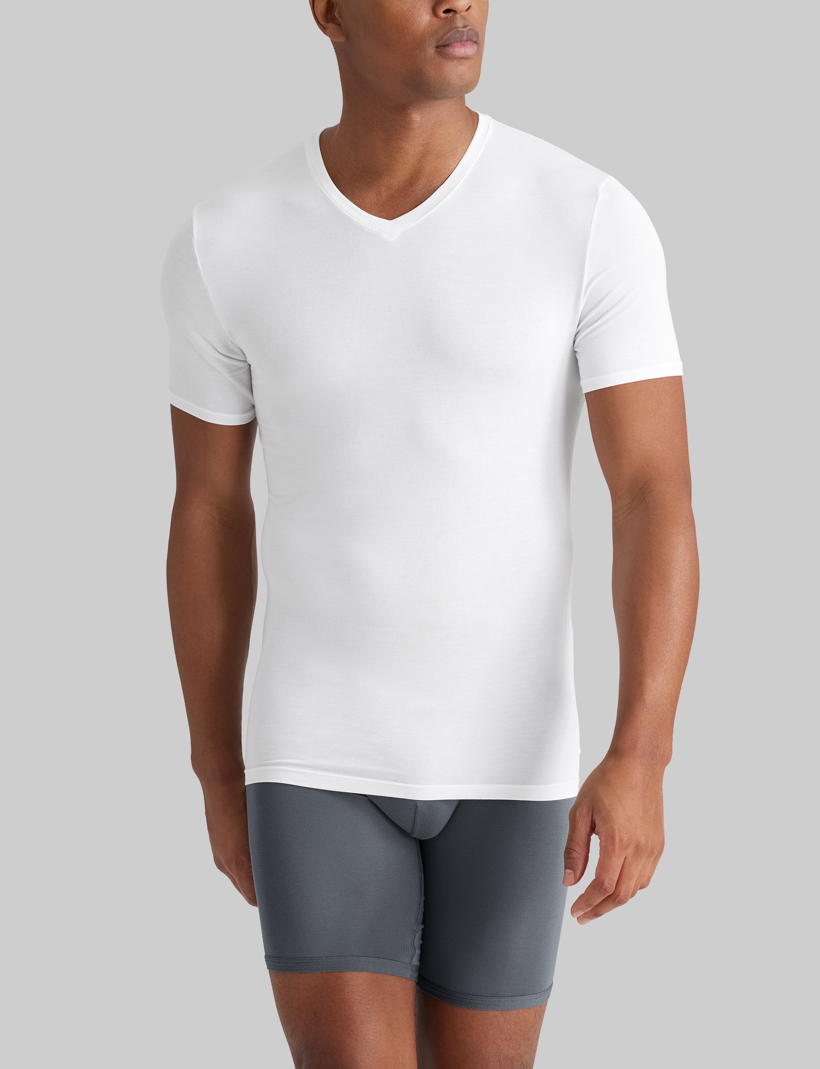 Second Skin High V-Neck Stay-Tucked Undershirt (6-Pack)