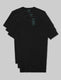 Second Skin High V-Neck Stay-Tucked Undershirt (3-Pack)::Black