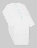 Second Skin High V-Neck Stay-Tucked Undershirt (6-Pack)::White