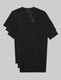 Second Skin Crew Neck Stay-Tucked Undershirt (3-Pack)::Black