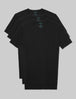 Second Skin Crew Neck Stay-Tucked Undershirt (3-Pack)::Black