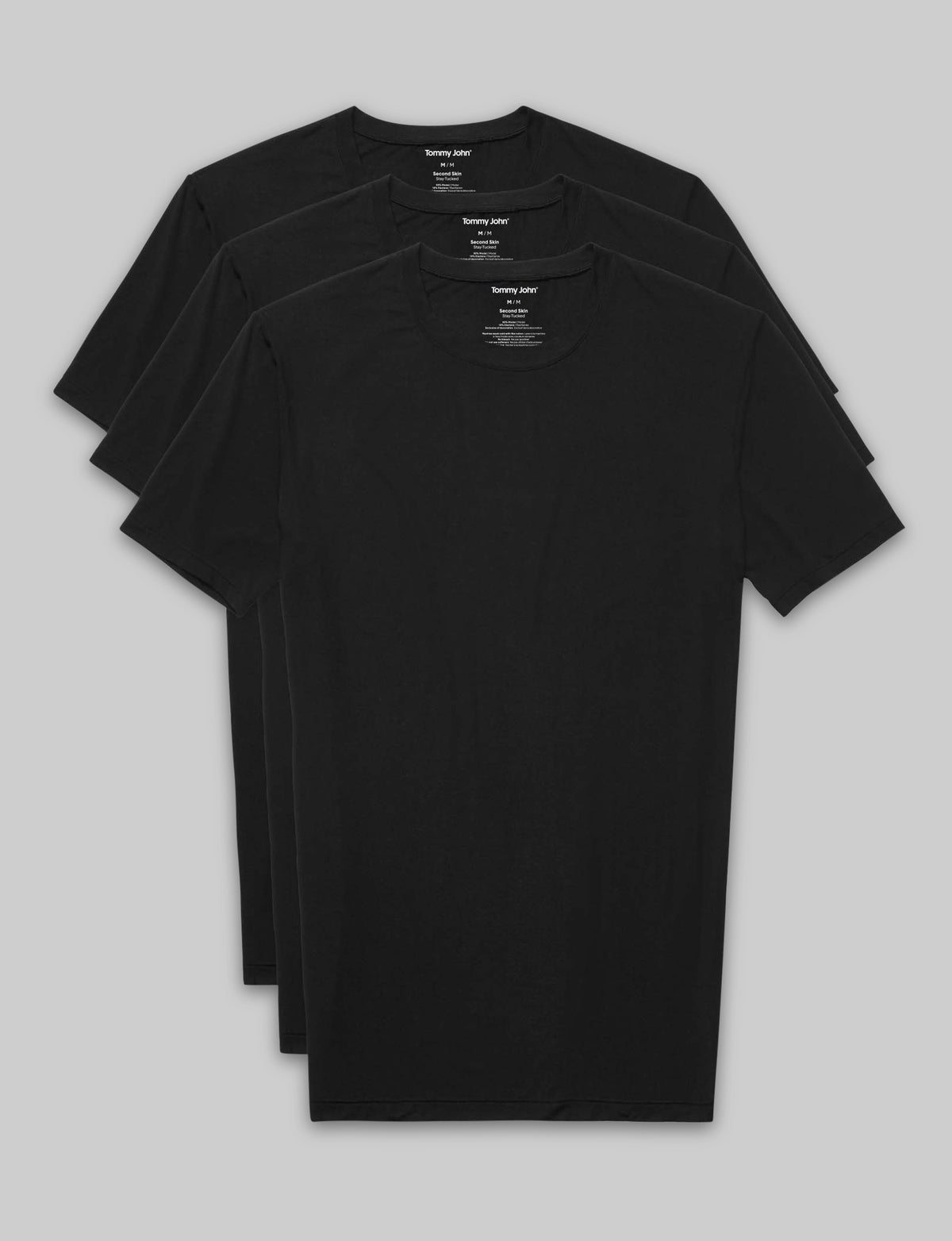 Second Skin Crew Neck Stay-Tucked Undershirt (3-Pack)