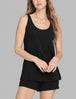 Women's Second Skin Sleep Tank::Black