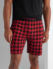 Second Skin Sleep Short::Red Holiday Plaid