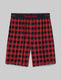 Second Skin Sleep Short::Red Holiday Plaid::Swatch