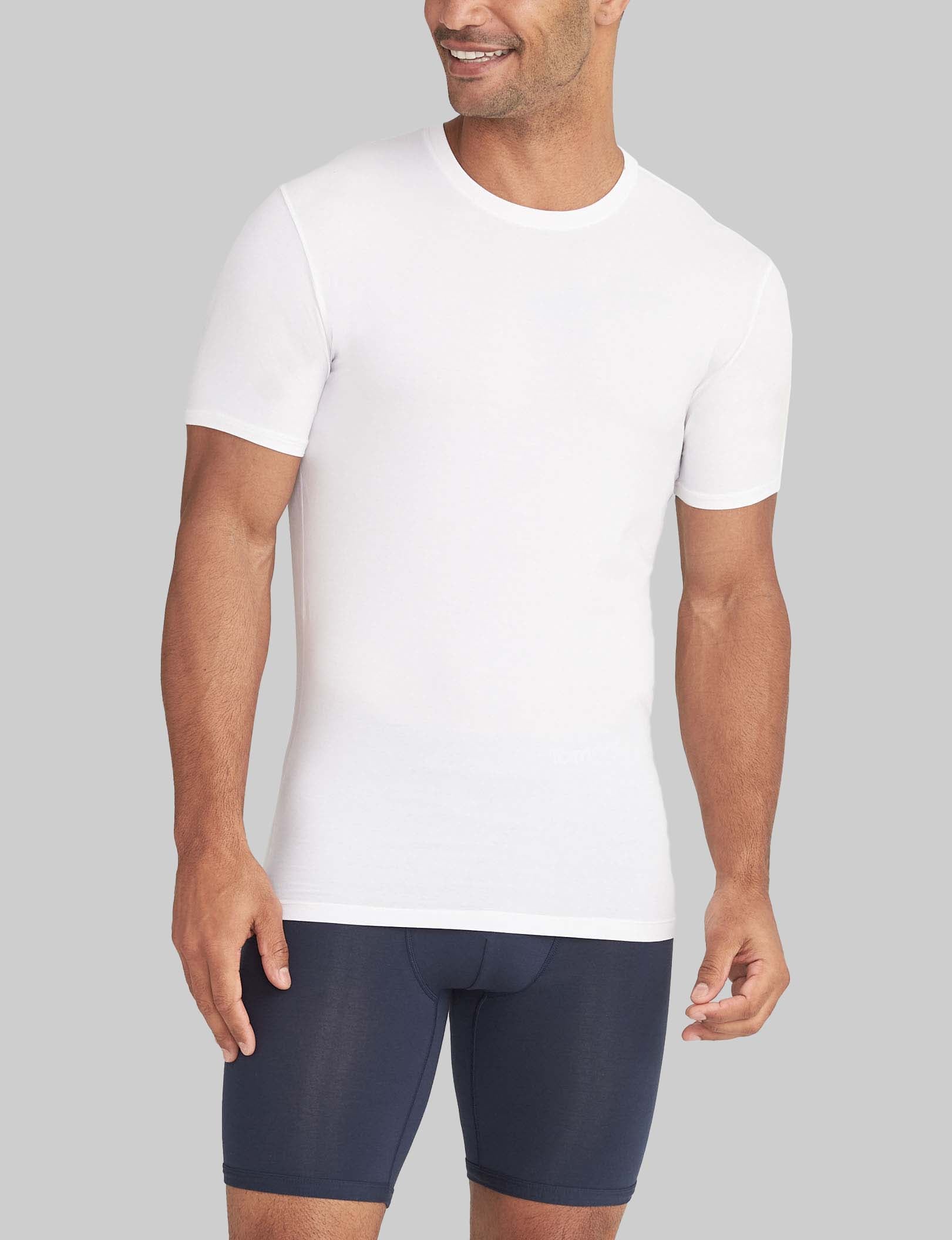 Cool Cotton Crew Neck Stay-Tucked Undershirt (6-Pack)