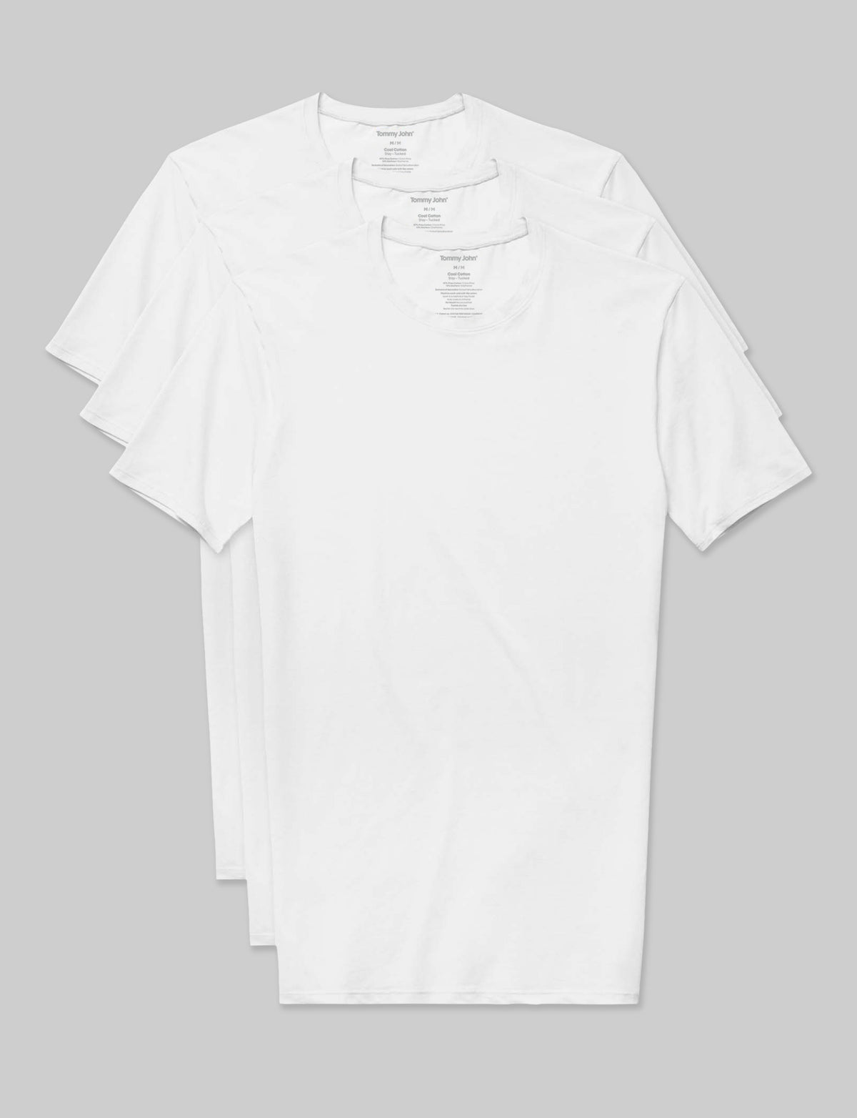 Cool Cotton Crew Neck Stay-Tucked Undershirt (3-Pack)