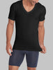 Cool Cotton Deep V-Neck Stay-Tucked Undershirt::Black