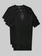 Cool Cotton Deep V-Neck Stay-Tucked Undershirt (3-Pack)::Black