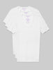 Cool Cotton Deep V-Neck Undershirt (3-Pack)::White