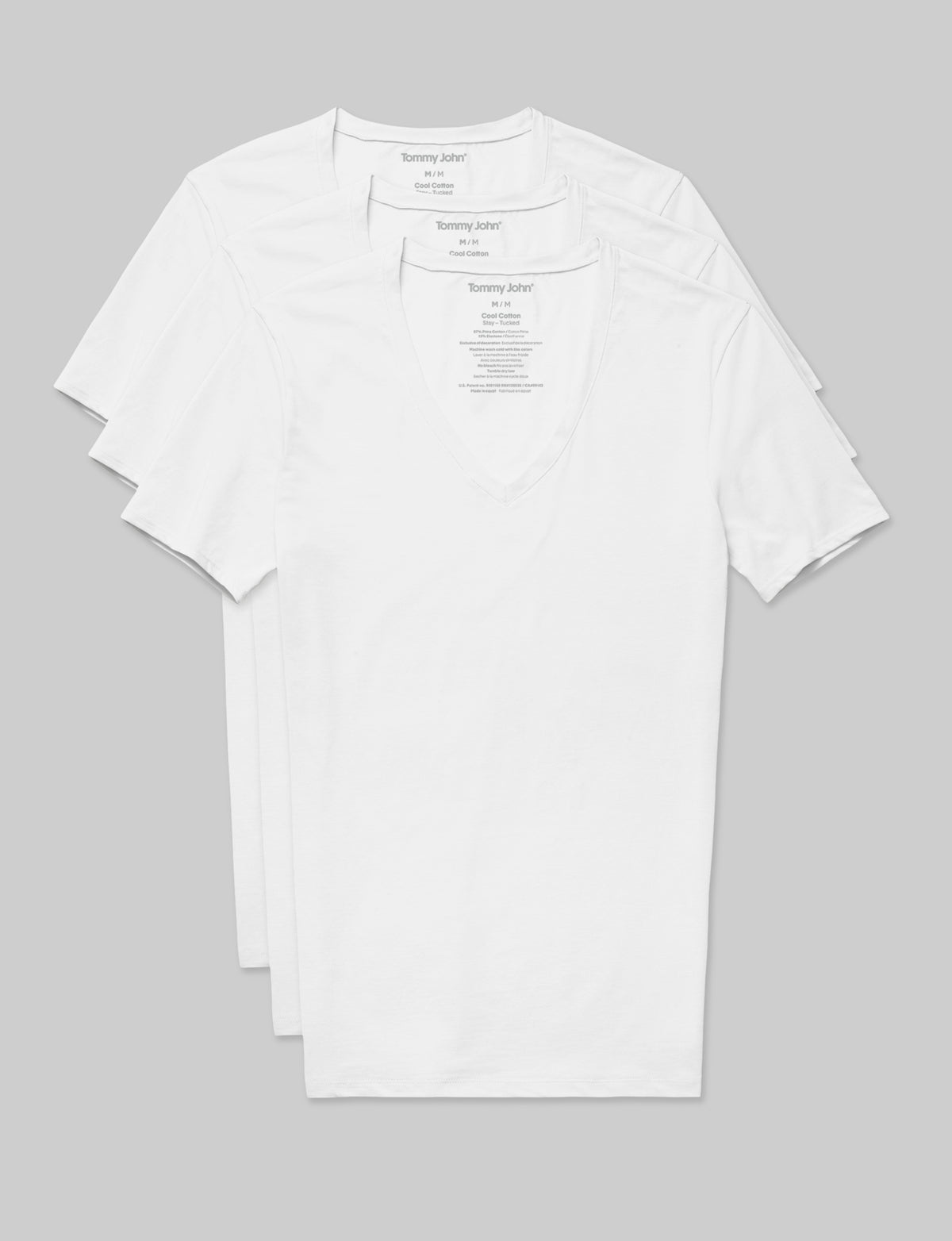 Cool Cotton Deep V-Neck Stay-Tucked Undershirt (3-Pack)