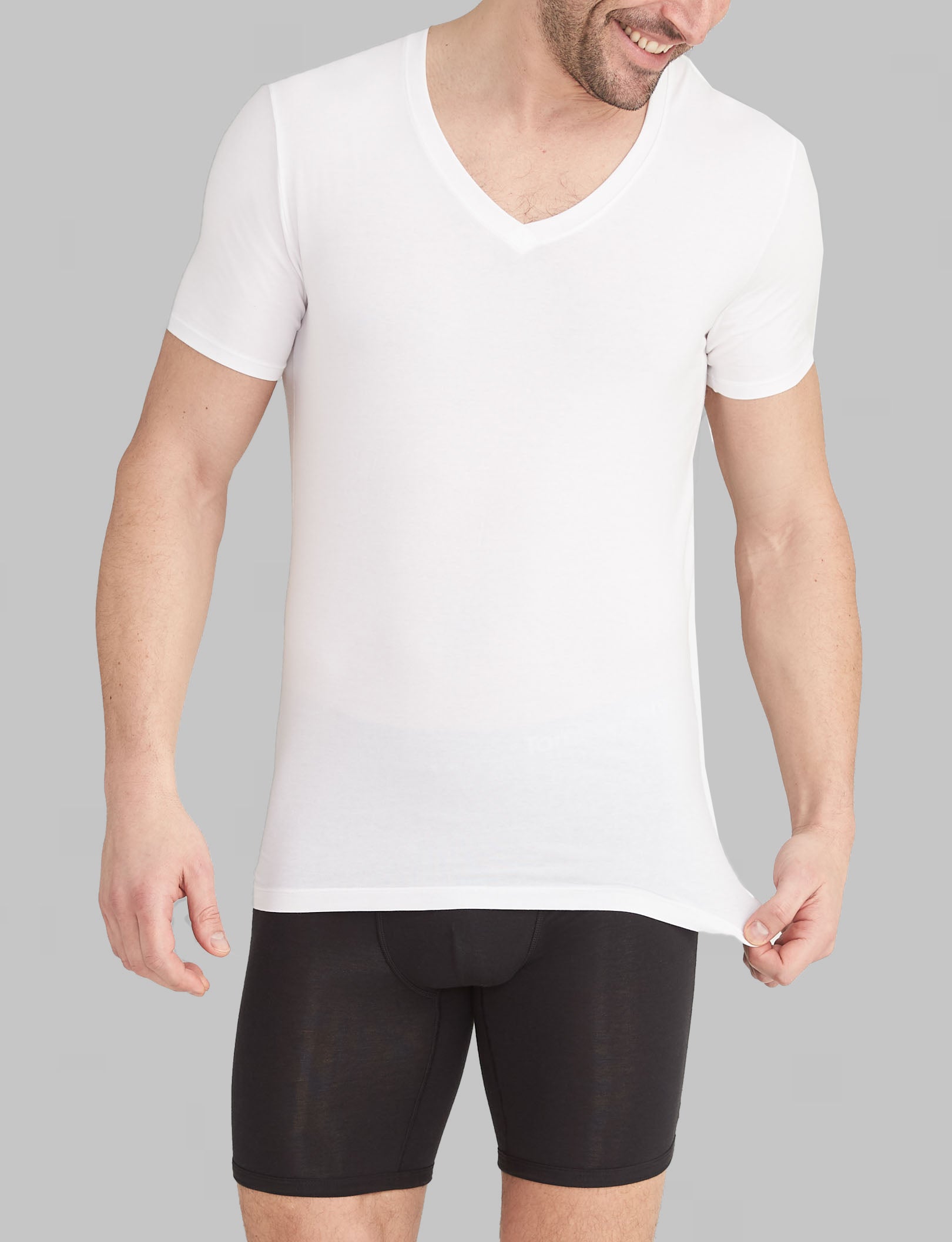 Cool Cotton Deep V-Neck Stay-Tucked Undershirt (6-Pack)