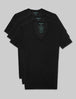 Second Skin Deep V-Neck Stay-Tucked Undershirt (3-Pack)::Black