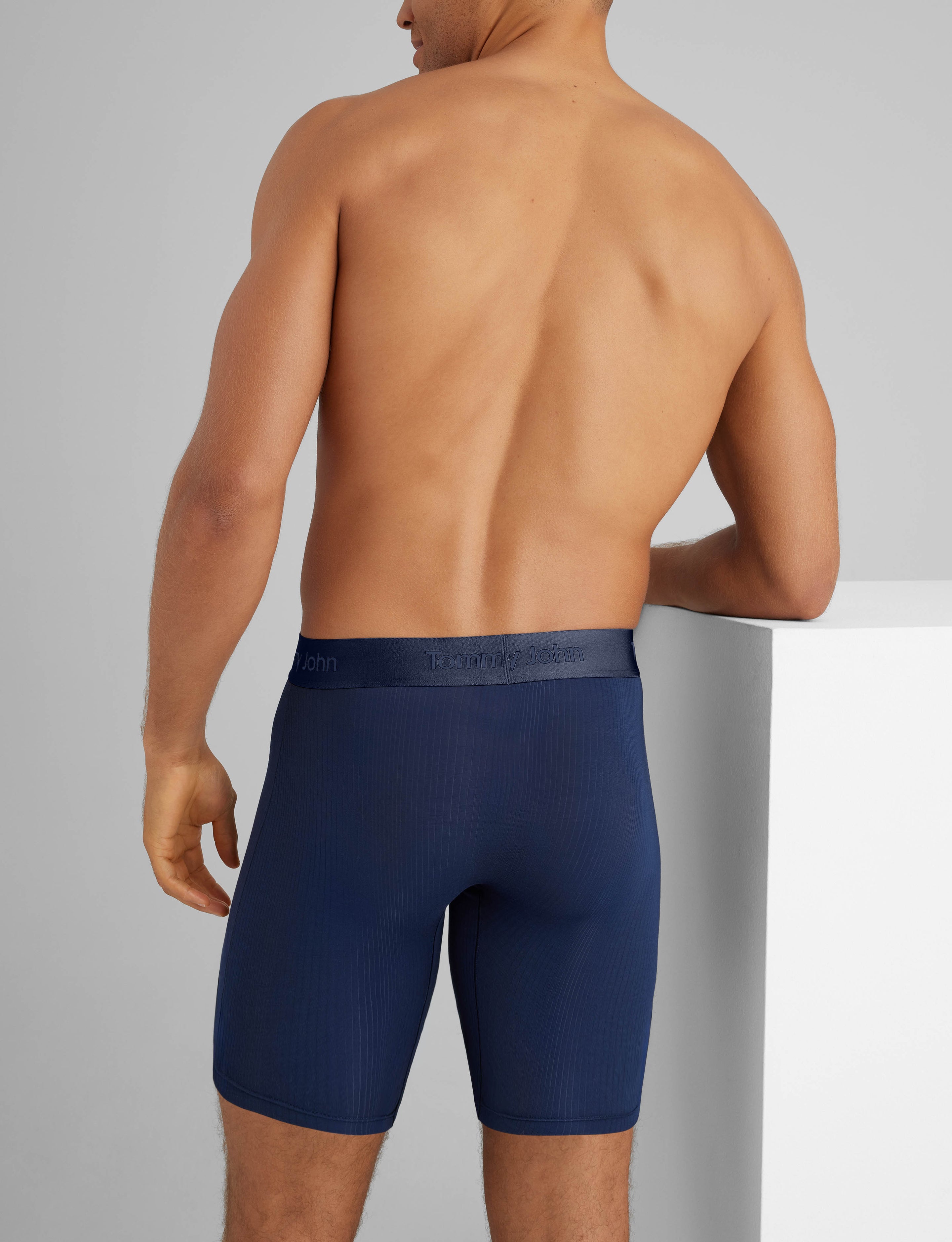 Second Skin Luxe Rib Boxer Brief 8" (3-Pack)