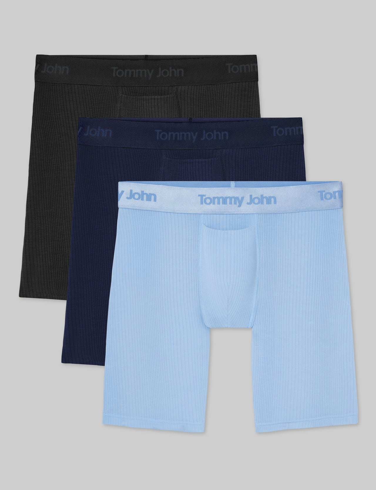 Second Skin Luxe Rib Boxer Brief 8" (3-Pack)