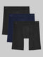 Second Skin Luxe Rib Boxer Brief 8" (3-Pack)::Black/Dress Blues
