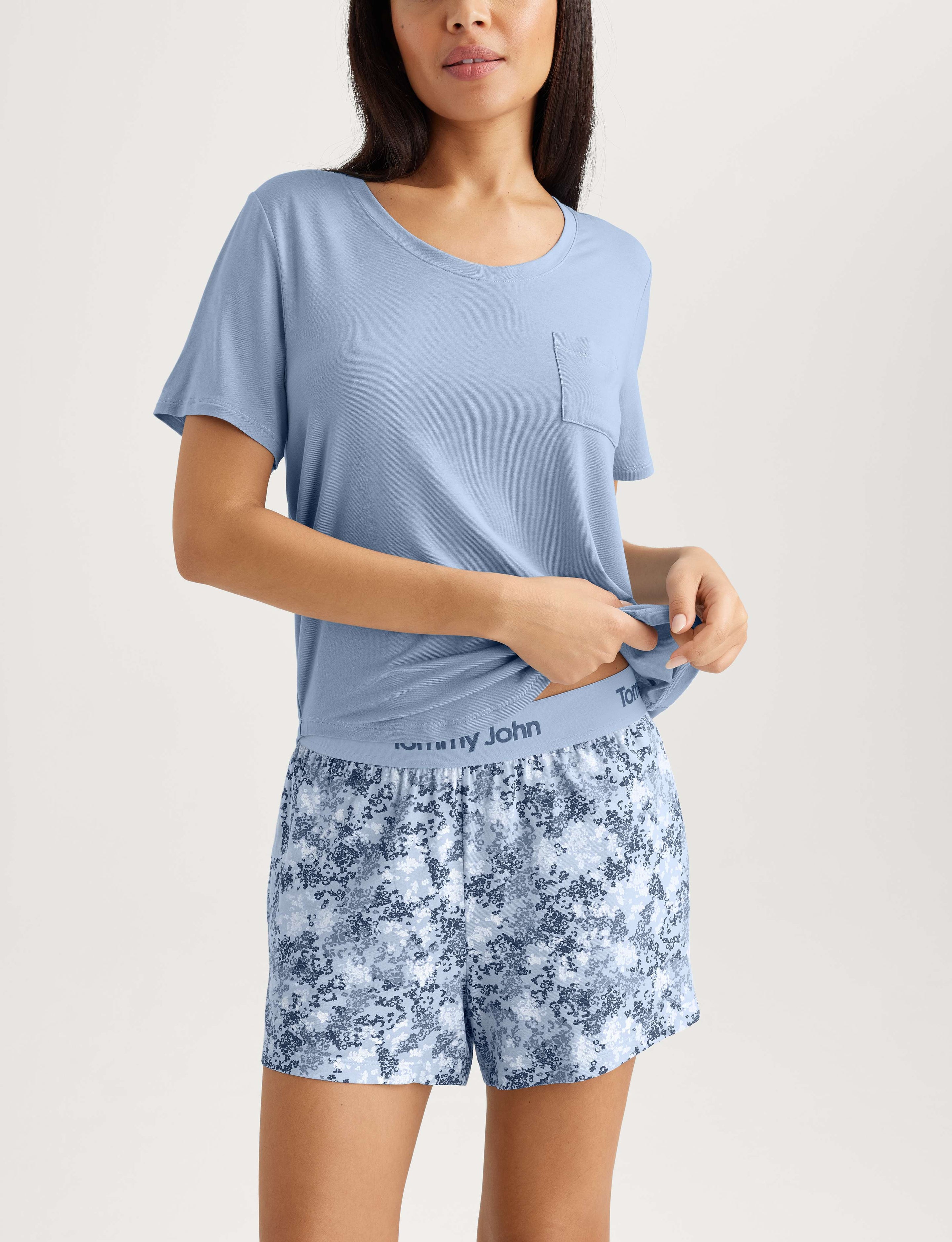 Women's Second Skin Sleep Pocket Tee & Short Set
