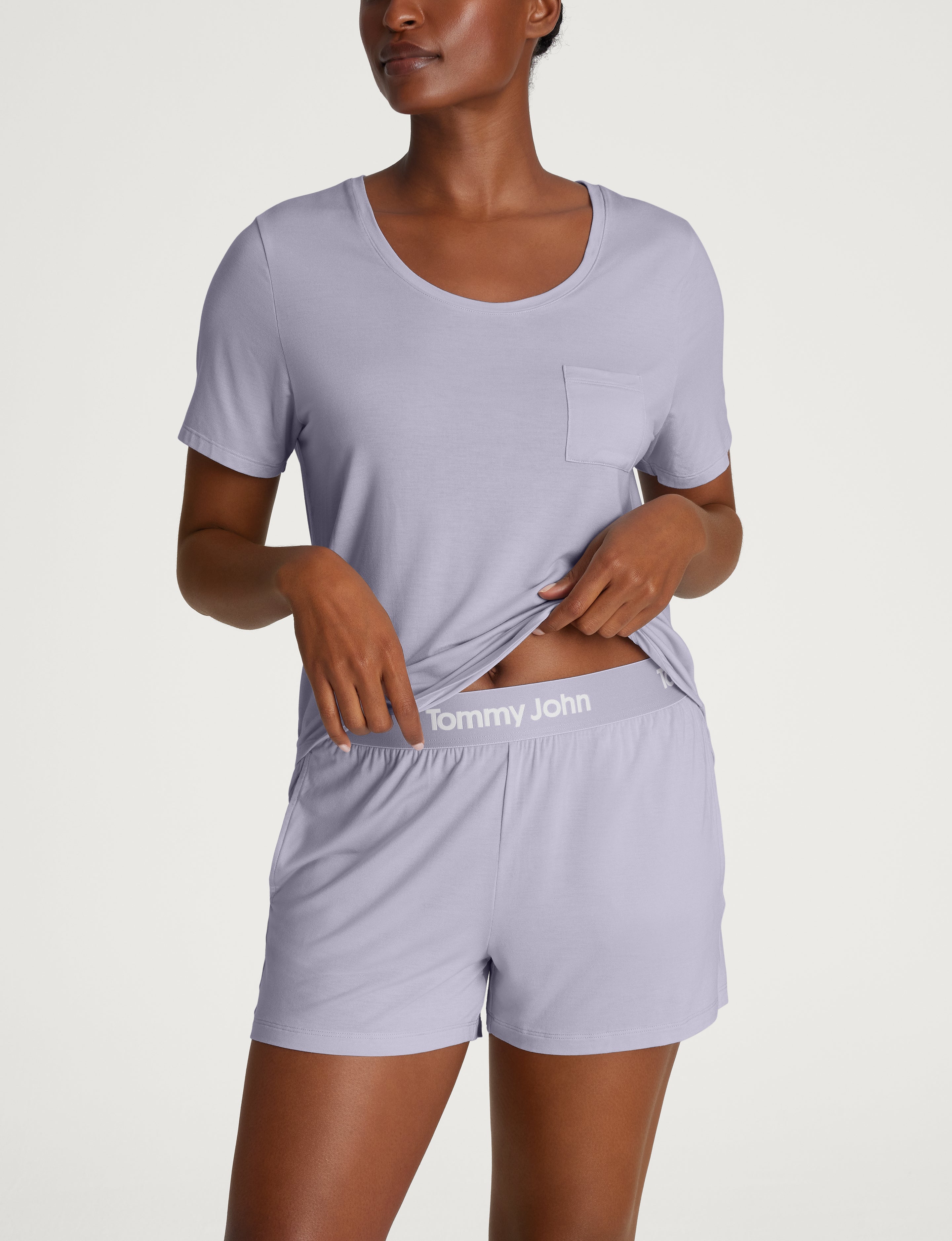 Women's Second Skin Sleep Pocket Tee & Short Set