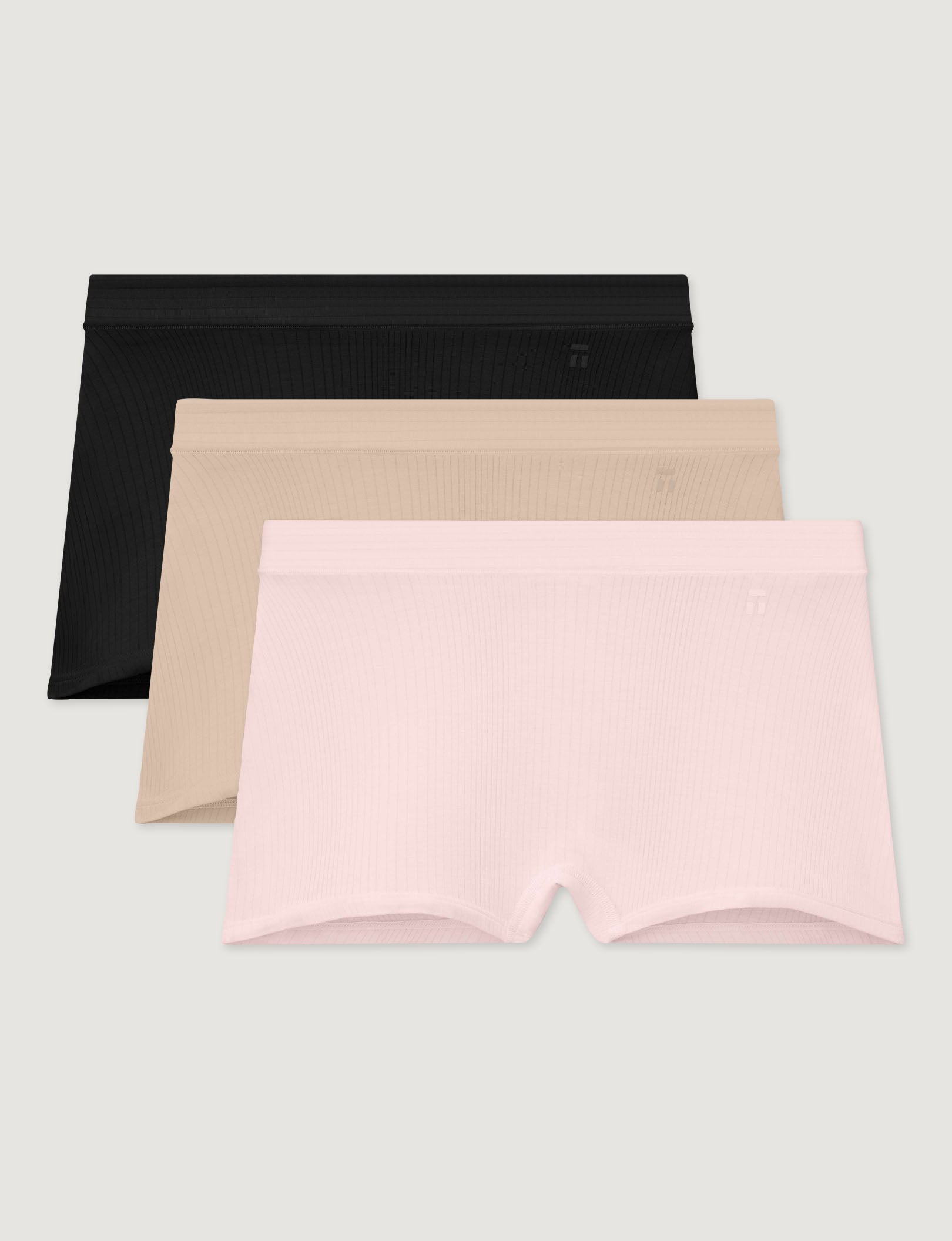 Women's Second Skin Luxe Rib Boyshort (3-Pack)
