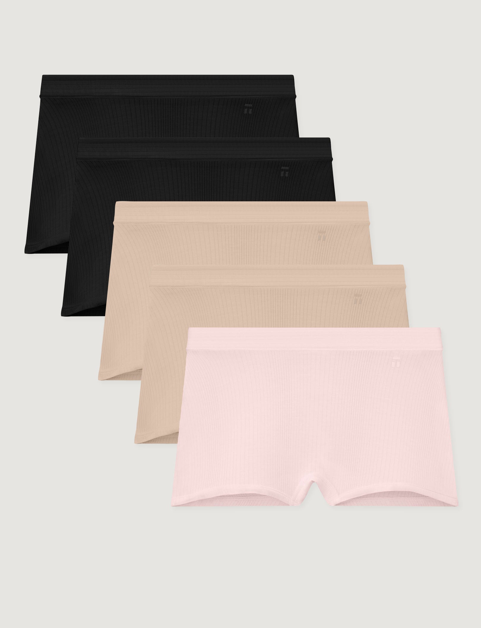 Women's Second Skin Luxe Rib Boyshort (5-Pack)