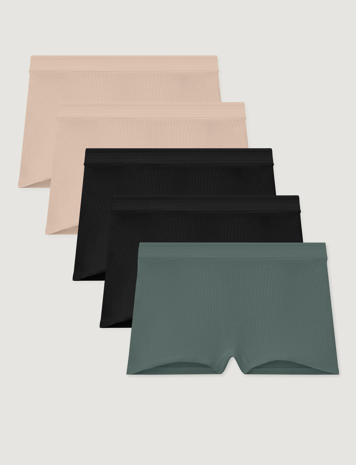 Women's Second Skin Luxe Rib Boyshort (5-Pack)