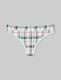 Women's Second Skin Thong::Coconut Milk Fireplace Plaid::Swatch