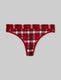 Women's Second Skin Thong::Emboldened Red Fireplace Plaid::Swatch