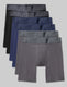 Apollo Boxer Brief 8" (6-Pack)::Black/Navy Blazer/Shade::Swatch