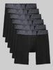 Apollo Boxer Brief 8" (6-Pack)::Black::Swatch