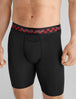 Second Skin Boxer Brief 8"::Black/Red Holiday Plaid WB