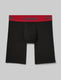 Second Skin Boxer Brief 8"::Black/Haute Red WB::Swatch
