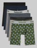 Second Skin Boxer Brief 8" (6-Pack)::Black/Blue/Heather/Grey/Stripe/Tee Time