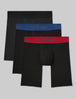 Second Skin Boxer Brief 8" (3-Pack)::Black/Blue/Red