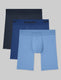 Second Skin Boxer Brief 8" (3-Pack)::Blue/Quartz/Della Robbia