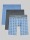 Second Skin Boxer Brief 8" (3-Pack)::Della Robbia/Turbulence/Shifting Plaid