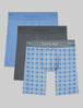 Second Skin Boxer Brief 8" (3-Pack)::Della Robbia/Turbulence/Shifting Plaid