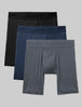 Second Skin Boxer Brief 3 Pack::Dress Blues/Turbulence Grey/Black