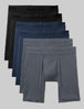 Second Skin Boxer Brief 6 Pack::Dress Blues/Turbulence Grey/Black