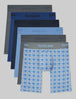 Second Skin Boxer Brief 8" (6-Pack)::Turbulence/Quartz/Blue/Della Robbia/Turbulence/Shifting Plaid