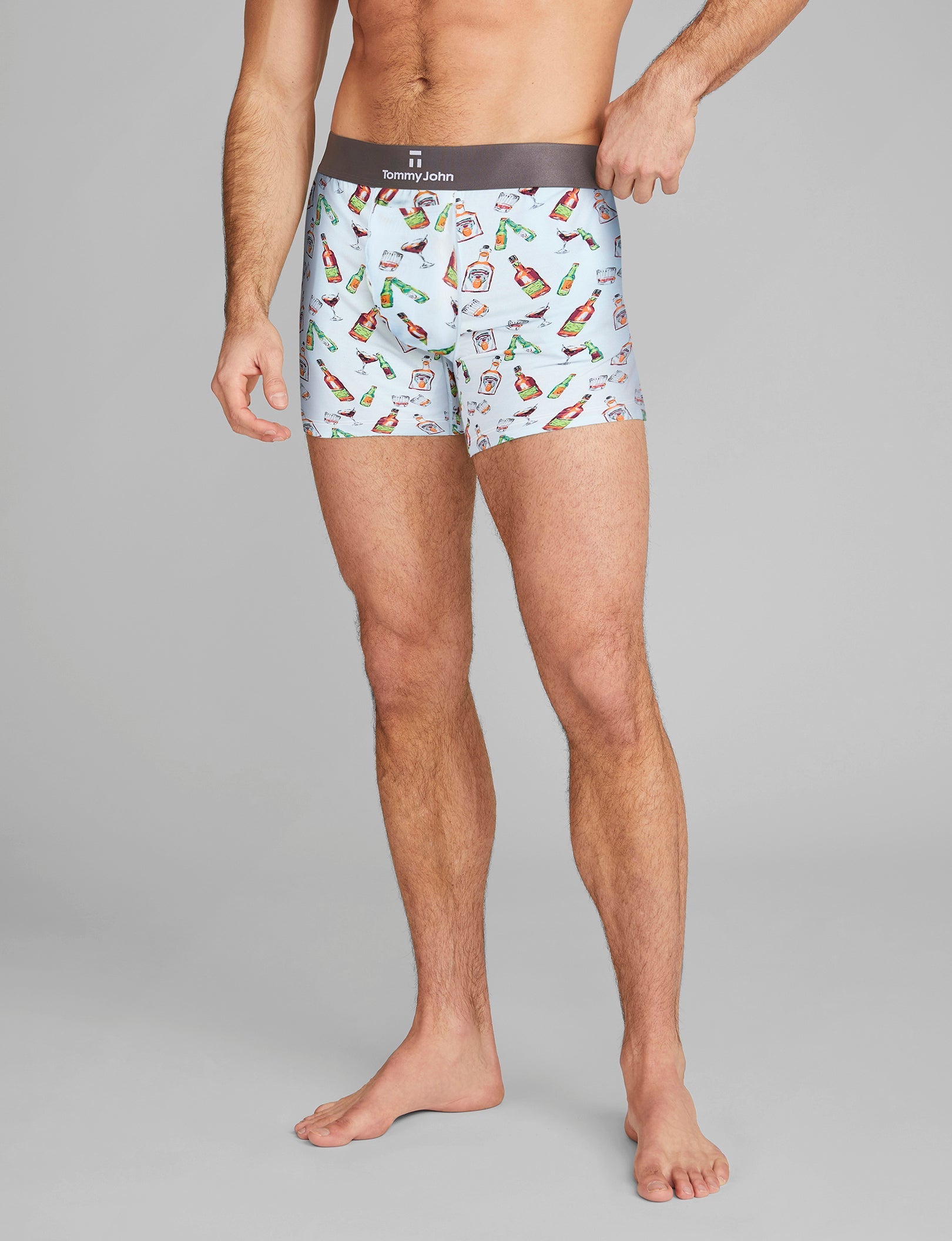 Tommy John Men s Second Skin Trunk 4 Boxer Brief in On The Rocks Size XXL