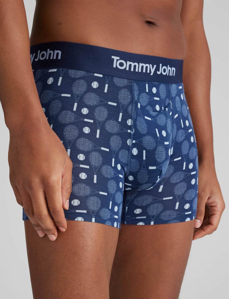 Second Skin Trunk 4"::Cerulean Tennis Time