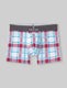 Second Skin Trunk 4"::Rio Red Beach Plaid::Swatch
