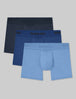 Second Skin Trunk 4" (3-Pack)::Blue/Quartz/Della Robbia