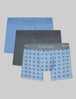 Second Skin Trunk 4" (3-Pack)::Della Robbia/Turbulence/Shifting Plaid