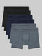 Second Skin Trunk 4" (6-Pack)::Black/Dress Blues/Turbulence Grey